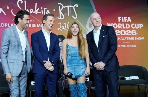 FIFA cũng đã công bố các nghệ sĩ biểu diễn giữa giờ ở trận chung kết World Cup 2026 gồm những tên tuổi hàng đầu như Madonna, Shakira và BTS (Hàn Quốc). Ảnh: Reuters