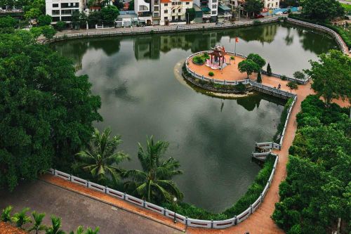 Khu tưởng niệm các Anh hùng Liệt sĩ, nơi ghi danh những người con Phúc Xá – Bắc Biên đã hy sinh vì độc lập, tự do của Tổ quốc. Ảnh: Phạm Tuấn Anh - TTXVN