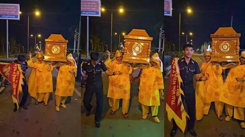 Nhóm đối tượng khiêng quan tài diễu phố mừng sinh nhật gây mất trật tự.