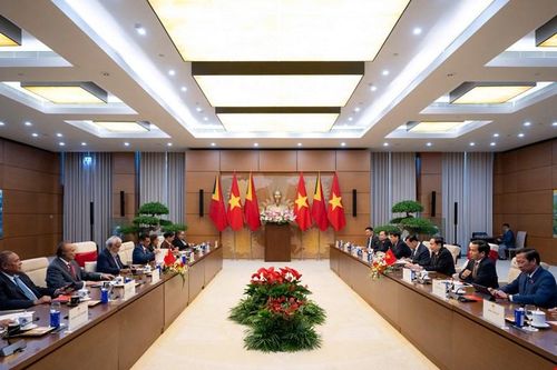  Quang cảnh cuộc hội kiến. Ảnh: QUANG PHÚC 