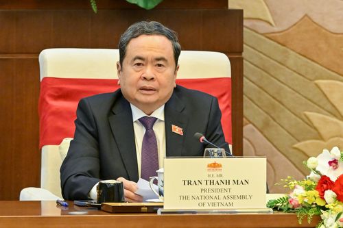  Chủ tịch Quốc hội Trần Thanh Mẫn phát biểu. Ảnh: QUANG PHÚC 