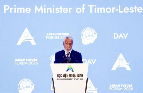 Thủ tướng Timor Leste phát biểu tại Diễn đàn. Ảnh: Như Ý