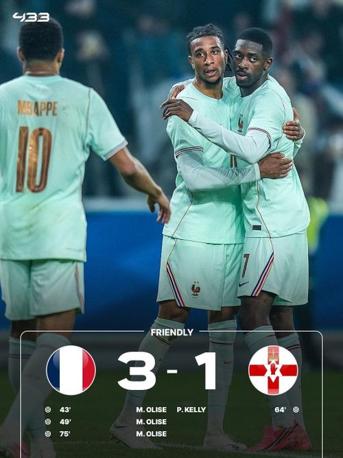 Chiến thắng tưng bừng của Les Bleus
