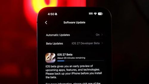 Phiên bản iOS 27 beta dành cho lập trình viên. Ảnh: Slash Gear