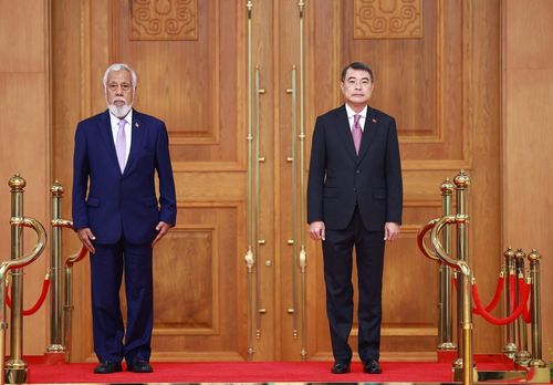 Lễ đón Thủ tướng Timor Leste Kay Rala Xanana Gusmão. Ảnh: TTXVN