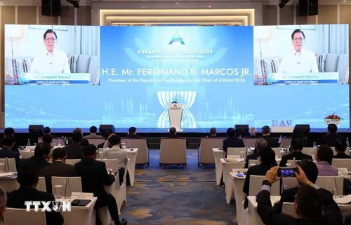 Tổng thống Philippines Ferdinand Romualdez Marcos Jr, Chủ tịch ASEAN năm 2026 phát biểu. (Ảnh: An Đăng/TTXVN)