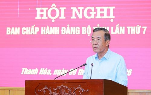 Bí thư Tỉnh ủy, Trưởng Đoàn ĐBQH tỉnh Thanh Hóa Lê Đức Thái phát biểu chỉ đạo tại hội nghị. Ảnh: Minh Hiếu