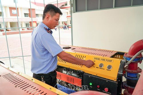 Các phương án phòng cháy, chữa cháy được chuẩn bị đầy đủ, sẵn sàng xử lý các tình huống phát sinh tại điểm thi.