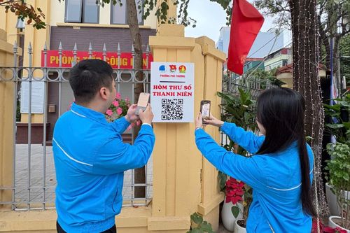 Mô hình “Hòm thư số thanh niên Phú Thượng” được nhiều bạn trẻ hưởng ứng. Ảnh: Diên Vĩ
