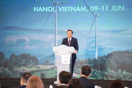 Thứ trưởng Bộ Công Thương Nguyễn Hoàng Long: Việt Nam xác định điện gió ngoài khơi là một trong những lĩnh vực ưu tiên chiến lược (Ảnh: Quang Long)