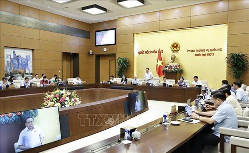 Chủ tịch Quốc hội Trần Thanh Mẫn phát biểu tại phiên họp. Ảnh: Doãn Tấn/TTXVN.