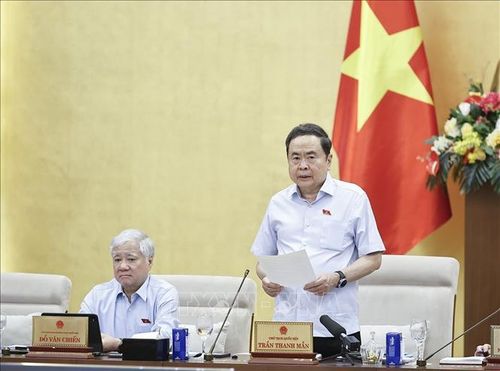 Chủ tịch Quốc hội Trần Thanh Mẫn phát biểu khai mạc Phiên họp. Ảnh: Doãn Tấn/TTXVN.