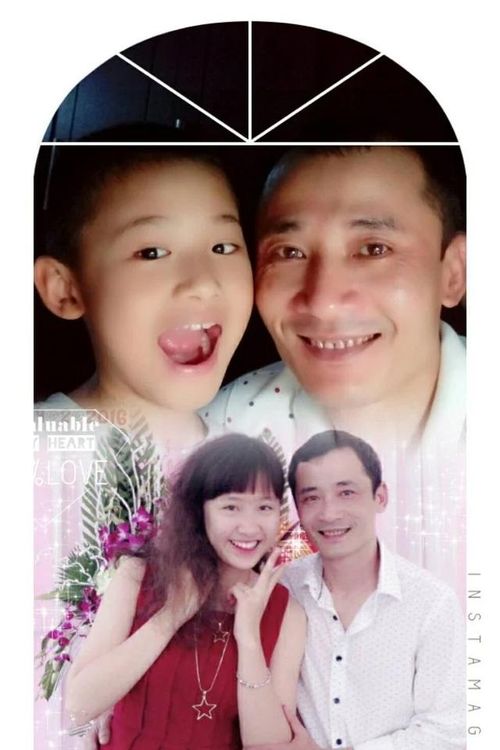 NSƯT Hồng Quân với vợ và con trai út.