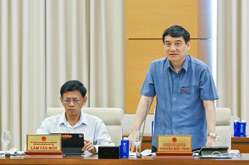 Chủ nhiệm Ủy ban Văn hóa và Xã hội Nguyễn Đắc Vinh phát biểu