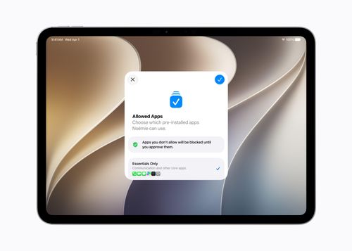 Tính năng giới hạn ứng dụng mà trẻ được phép bật. Ảnh: Apple.