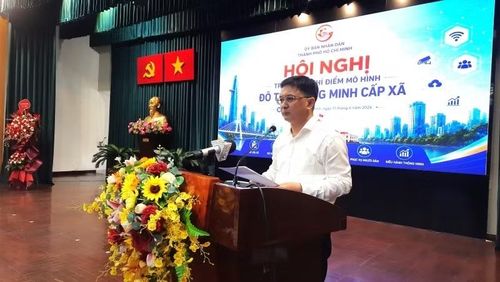Phó Chủ tịch Ủy ban nhân dân Thành phố Hồ Chí Minh Nguyễn Mạnh Cường phát biểu tại hội nghị.