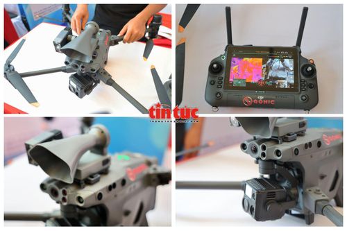 UAV DJI Matrice 30T được trang bị thiết bị hiện đại gồm loa phát thanh và camera AI.