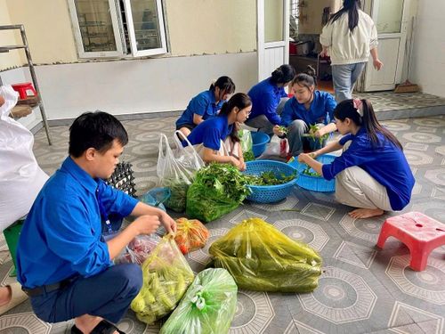 Đoàn Thanh niên xã đã phân công đoàn viên thanh niên đi chợ mua thực phẩm.