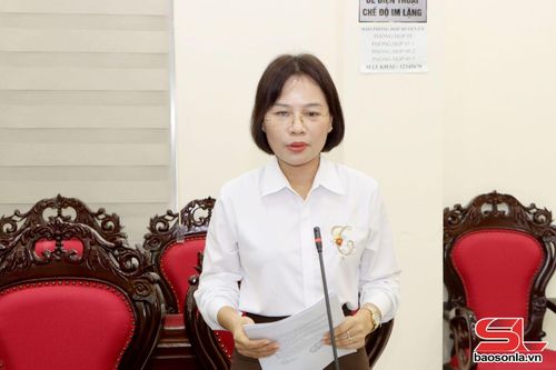 Lãnh đạo Đảng ủy xã Gia Phù phát biểu tại cuộc giám sát.