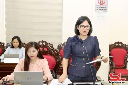 Lãnh đạo Đảng ủy xã Phù Yên phát biểu tại cuộc giám sát.