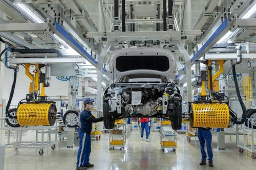 Xưởng lắp ráp ô tô tại Công ty Hyundai Thành Công. Ảnh: TC Group