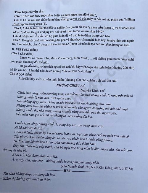 Nguồn: Tuyensinh247.com