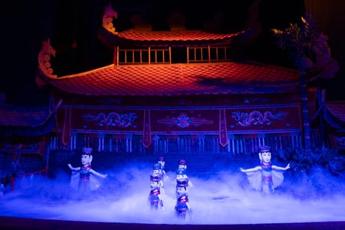  Di sản múa rối nước tại Nhà hát Rồng Vàng (phường Sài Gòn). Ảnh: Linh Huỳnh. 