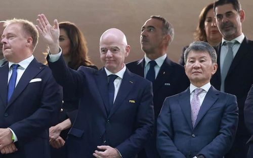  Gianni Infantino đã đến xem trận đấu ở Guadalajara, sau khi tham dự trận đấu khai mạc ở Mexico City. Ảnh: Alex Cruz/Shutterstock. 