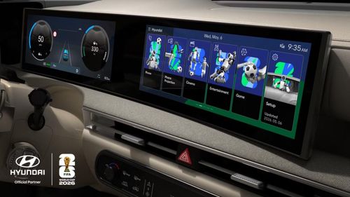 Giao diện World Cup 2026 miễn phí dành cho một số xe Hyundai. Ảnh: Hyundai Motor
