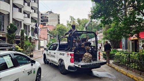 Thủ đô Mexico City huy động hơn 60.000 nhân viên an ninh để đảo bảo an toàn cho ngày hội bóng đá lớn nhất thế giới. Ảnh: Phi Hùng/PV TTXVN tại Mexico.