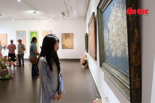 Em Đoàn Thị Thảo Vân bị thu hút bởi sự đa dạng trong phong cách thể hiện của nhóm tác phẩm.