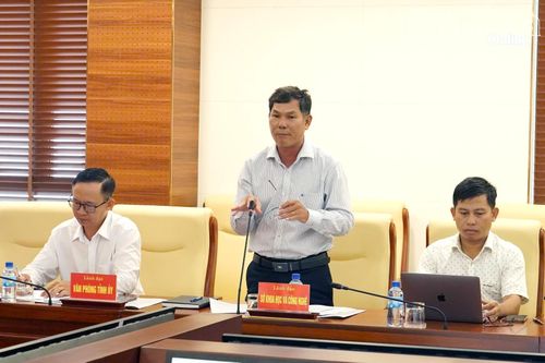 Lãnh đạo Sở Khoa học và Công nghệ phát biểu góp ý đề án.