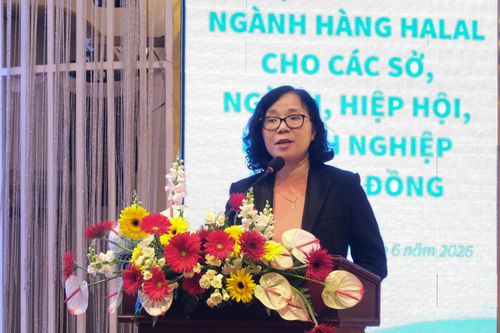 Bà Nguyễn Phương Trà, Vụ trưởng Vụ Trung Đông - Châu Phi, Bộ Ngoại giao phát biểu khai mạc hội thảo