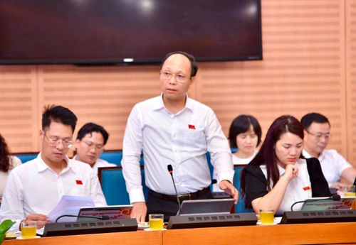 Đại biểu Lưu Quang Huy, Viện trưởng Viện Quy hoạch Xây dựng Hà Nội phát biểu. Ảnh: Viết Thành