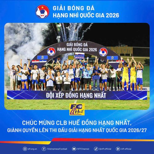 Kết quả này giúp Huế chính thức trở lại Giải hạng Nhất quốc gia chỉ sau một mùa giải vắng mặt