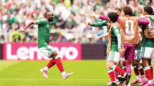 Niềm vui chiến thắng của các cầu thủ Mexico ở trận khai mạc World Cup 2026.