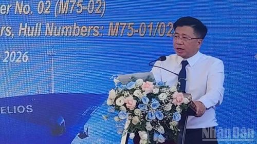 Ông Phạm Hoài Chung, Bí thư Đảng ủy, Chủ tịch Hội đồng thành viên Tổng Công ty Công nghiệp tàu thủy (SBIC) phát biểu.