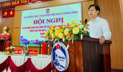Buổi tiếp xúc cử tri được tổ chức tại xã Thăng Bình, TP Đà Nẵng.
