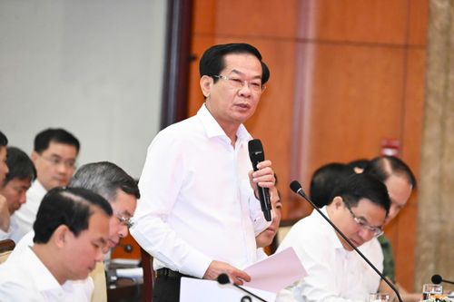  Bộ trưởng Bộ Nội Vụ Đỗ Thanh Bình phát biểu. Ảnh: VIỆT DŨNG 