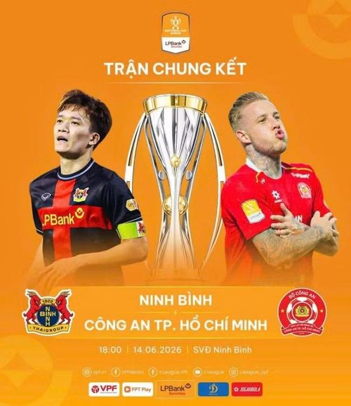 Cụ thể, theo thông báo, trận chung kết Cúp Quốc gia mùa giải năm nay sẽ diễn ra trên sân Ninh Bình lúc 18h ngày 14/6.