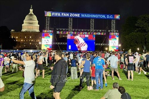 Không khí khu Fan Zone tại Washington. Ảnh: Ngọc Quang/PV TTXVN tại Mỹ