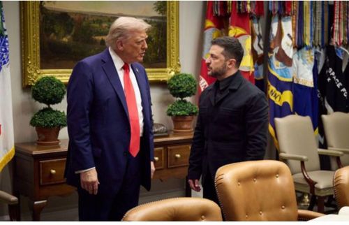 Tổng thống Mỹ Donald Trump và người đồng cấp Zelensky. Ảnh: president.gov.ua