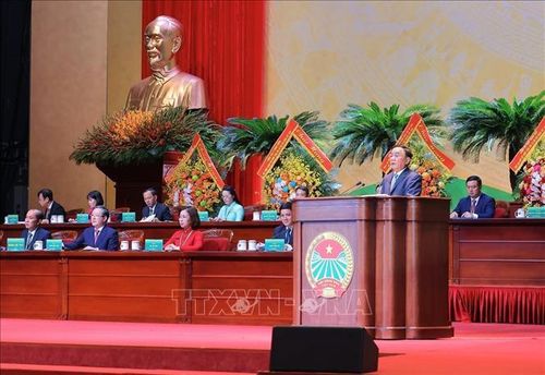 Sáng 8/6/2026, Đại hội đại biểu toàn quốc Hội Nông dân Việt Nam lần thứ IX, nhiệm kỳ 2026 - 2031 với chủ đề “Đoàn kết - Dân chủ - Đột phá - Hợp tác - Phát triển” khai mạc trọng thể tại Trung tâm Hội nghị quốc gia (Hà Nội). Ảnh: Hoàng Hiếu/TTXVN