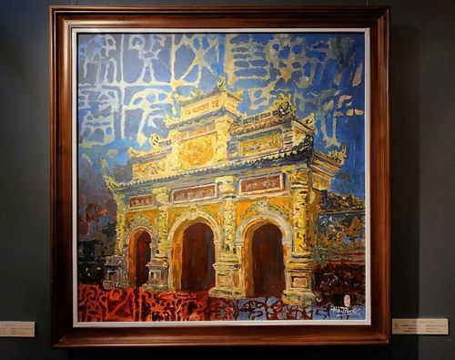  Tác phẩm Dáng thời gian, chất liệu Acrylic 