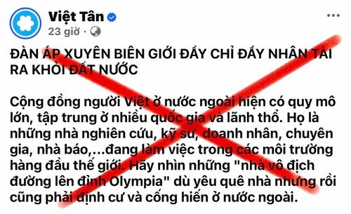 Những thông tin xuyên tạc về “đàn áp xuyên biên giới”.