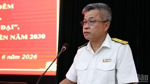 Trưởng Thuế thành phố Đồng Nai Nguyễn Toàn Thắng phát biểu tại lễ phát động.
