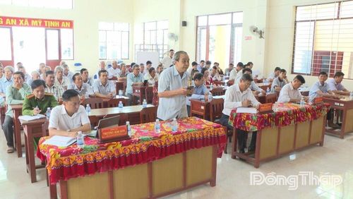 Cử tri xã Mỹ Tịnh An phản ánh, kiến nghị nhiều vấn đề liên quan trực tiếp đến đời sống dân sinh.