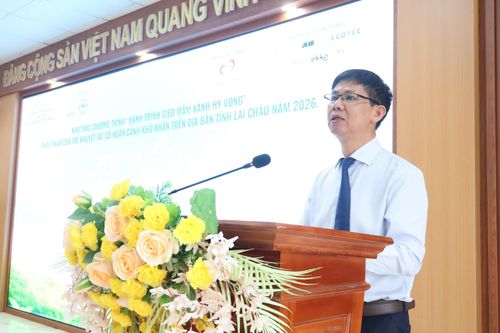 Bác sĩ Bùi Tiến Thanh - Tỉnh ủy viên, Giám đốc Sở Y tế phát biểu tại chương trình.
