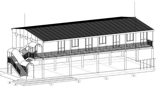 Với diện tích xây dựng hơn 220m² (Tổng diện tích sử dụng trên 440m²). Kết cấu móng bê tông cốt thép kiên cố, khung thép chịu lực cao và sàn vượt lũ đặc chủng, bảo đảm an toàn tuyệt đối ngay cả khi lũ lớn đạt đỉnh.