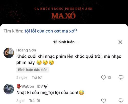 Nhạc phim gây nhiều ấn tượng cho khán giả. Ảnh chụp màn hình.
